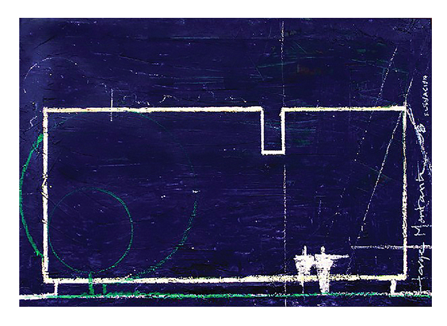 Blue Facade Acrylic on Canvas